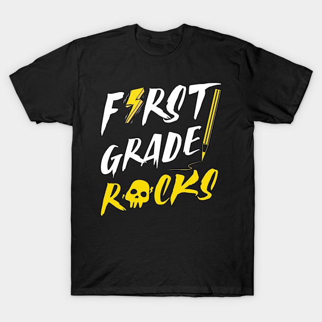 First Grade Rocks T-Shirt by Cooldruck